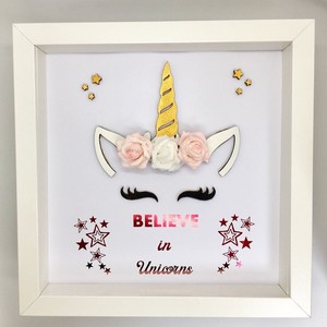 Download Believe In Unicorn 3d Box Frame Personalised Frame Christmas Gift Ebay