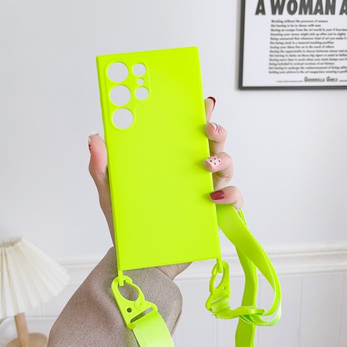 Silicone Case For Samsung S23 S22 S21 Ultra Plus S20 FE Shockproof Lanyard Cover - Picture 13 of 17