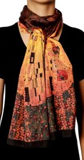 Silk like Gustav Klimt Art Series Scarves and Shawls, Large Size