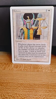 BALANCE Magic the Gathering MTG Sorcery Vintage White Border Trading ...
