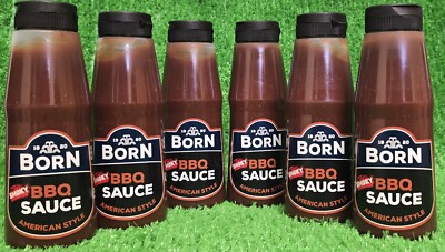 (13,83 /L) 6x Born BBQ Sauce American Style smoky Grillsauce 300ml PET Versand0 