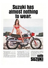 Vintage Suzuki Motorbike Advert Poster Wall Art Unframed Picture Motorcycle