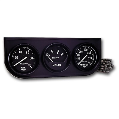 AutoMeter 2397 Autogage Öl/Volt/Wasser Schwarz Instrumentencluster Konsole
