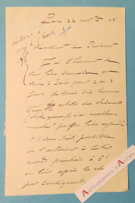   L.A.S 1908 Lieutenant Colonel JULLIEN - du Génie - Lycée Louis le Grand lettre