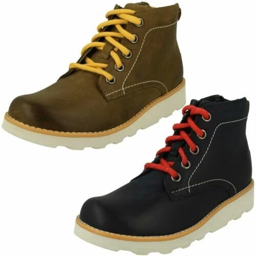 Boys Clarks Lace Up Detailed Boots Crown Hike K eBay