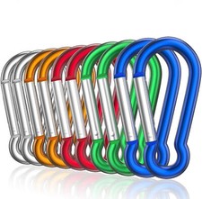 Hook Keyring Camping QUALITY Locking Aluminium carabiner clip Clasp Carabinar UK