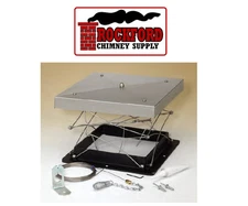 Lock Top Damper - Chimney Top Damper with Cable, Adhesive and Mounting Hardware