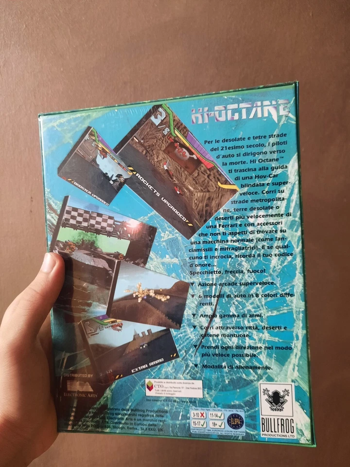HI-OCTANE BULLFROG CTO CORSE AUTOMOBILISTICHE PC Box Cartonato Sealed Retrogame - Immagine 2 di 4