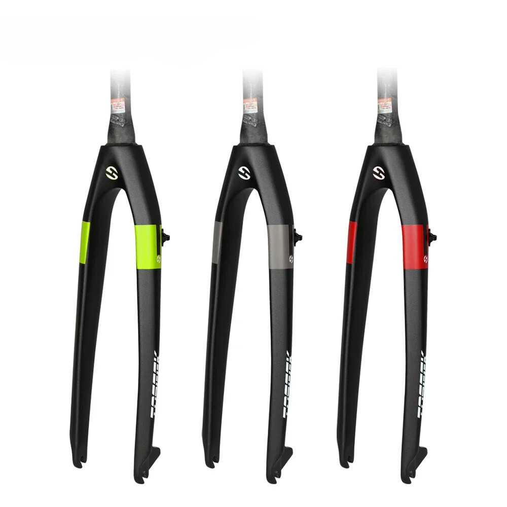 MTB Bike Full Carbon Fiber Rigid Forks Tapered/Straight Disc Brake