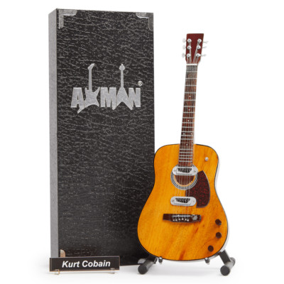 Kurt Cobain Acoustic Guitar Miniature Replica | Handmade Music