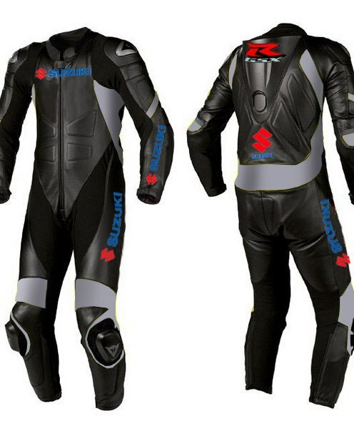 Combinaison moto Suzuki GSXR blouson et pantalon en cuir pour roulage sur piste
