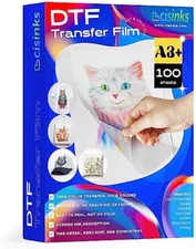 Premium DTF Transfer Film 13"X19" - A3 plus Hot/Cold Peel 100 Sheets Matte Clear