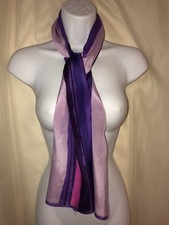 Vtg. ANNE KLEIN Women's Rolled Edge SILK SCARF JAPAN