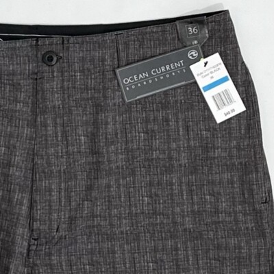 Ocean Current Men's Amphibious BoardShorts NWT Size 36 Black/Grey
