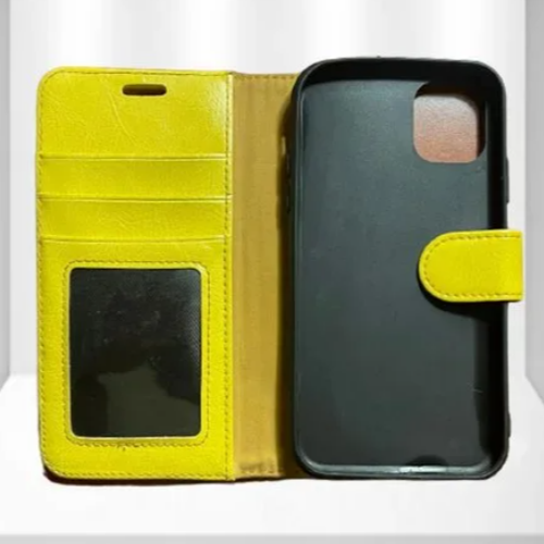 Vintage Labato Yellow Leather Wallet Case with Card Holder for iPhone 6