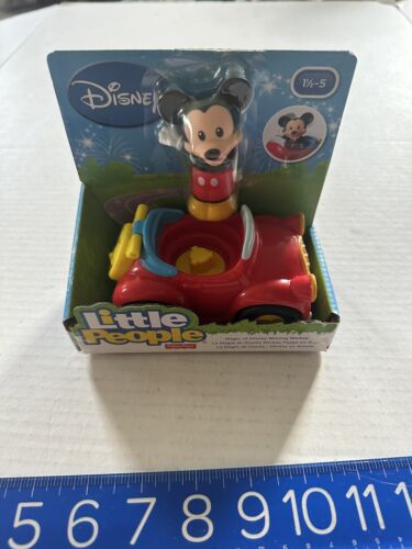 Waving Mickey And Car Vehicle Fisher Price Little People Magic Of Disney DFN52 - Picture 1 of 8