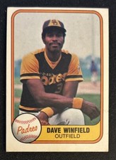 1981 Fleer Dave Winfield Baseball Card #484 Padres HOF OF GD O/C