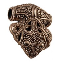Replikat Rabenkopf Amulett Fund Sigtuna Wikinger Rabe AnhäNger + Lederschnur