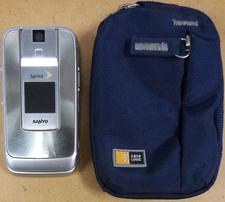 Sanyo Katana DLX SCP-8500 - Ice / Silver  Sprint  Very Rare Flip Phone Bundled