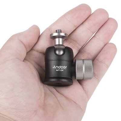 Andoer MT-04 Mini Ball Head 360° Panoramic Ballhead for Mounting DSLR Cam R2J0
