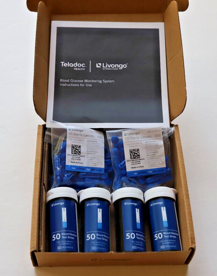 200 Livongo Test Strips Exp 07/2025 New Sealed + 200 Lancets Exp 2027