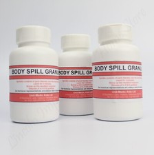 Absorbent Powder / Body Spill Granules. Bio Hazard Clean Up for Fluids. 100g x 3