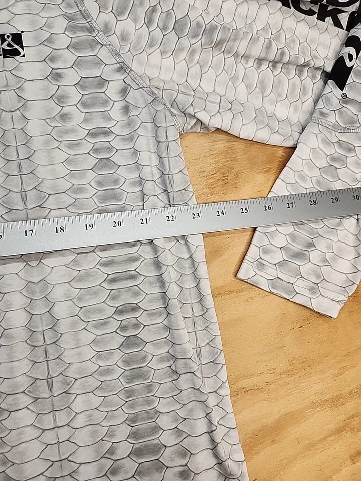 Camisa de pesca ligera manga larga UPF50 Hook & Tackle deletreada logotipo para hombre XL Foto 3 de 4