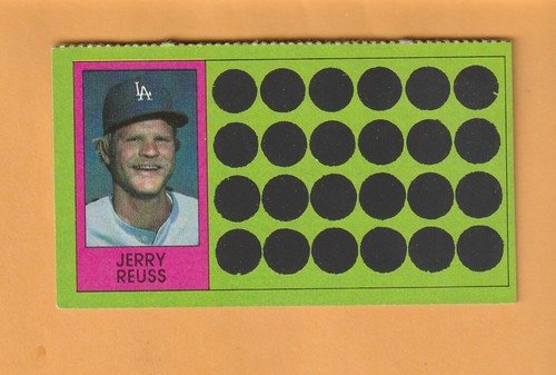 Jerry Reuss Los Angeles Dodgers 1981 Topps Scratchoffs #103 Central Missouri 5W