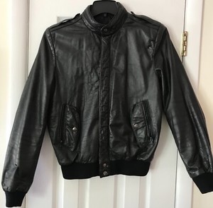 warehouse black leather jacket