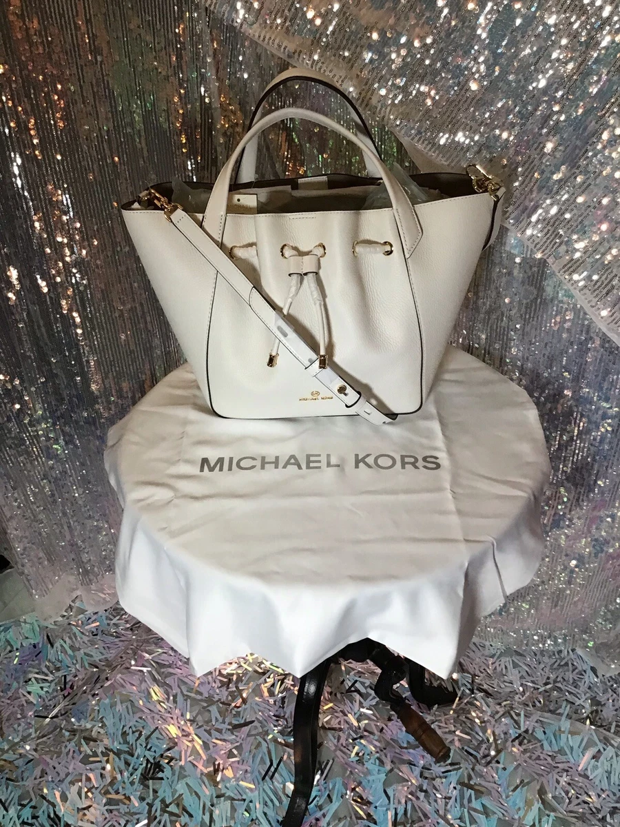 leather michael kors bucket bag