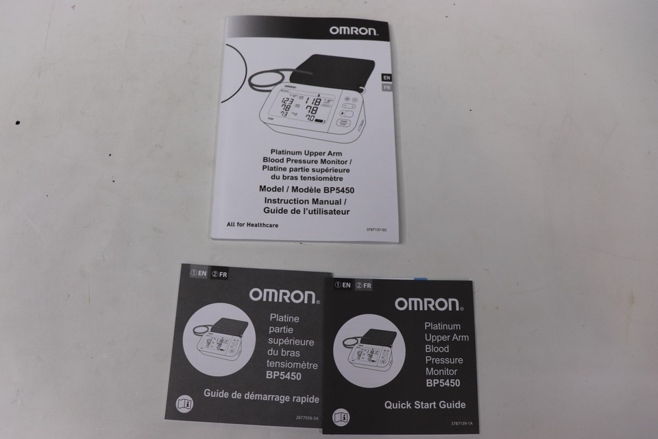 OMRON BP5450 Platinum Blood Pressure Monitor, Upper Arm Cuff, Digital