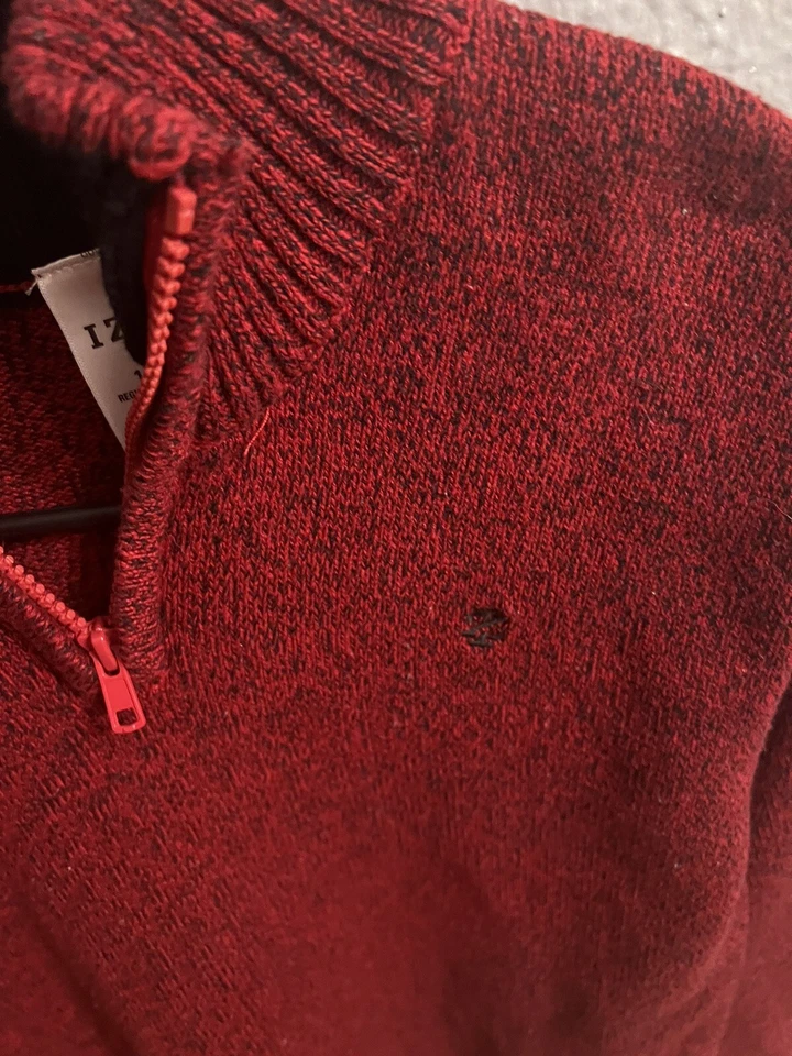 Suéter Izod 1/4 Cremallera Granate Niños Talla Grande 14-16 Foto 4 de 4