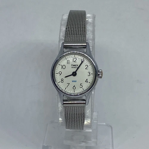 Timex Camper Watch Quartz Analog White Dial New Battery Women’s Vintage 23mm
