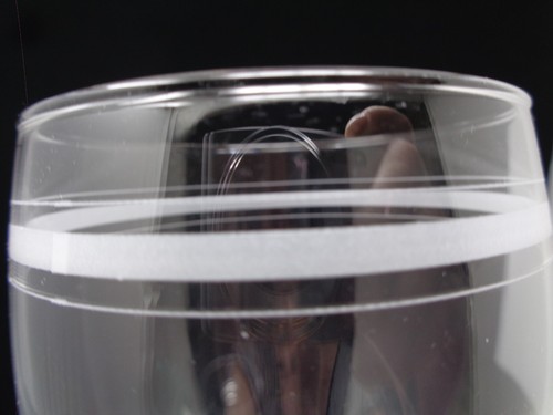 Pair Etched 8" Wine Glasses - Picture 5 of 5