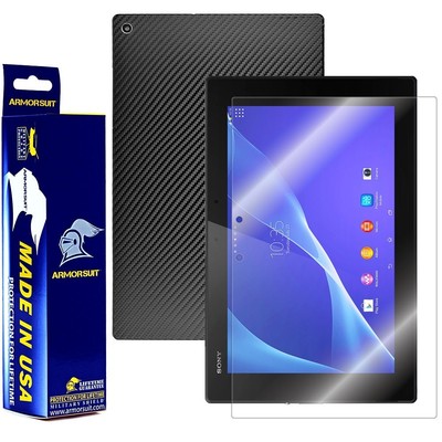 ArmorSuit MilitaryShield Sony Xperia Z2 Tablet Screen + Black Carbon Fiber Skin
