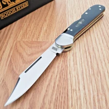 Rough Ryder Bearhead Folding Knife 2.62" 440A Steel Blade Black Pakkawood Handle