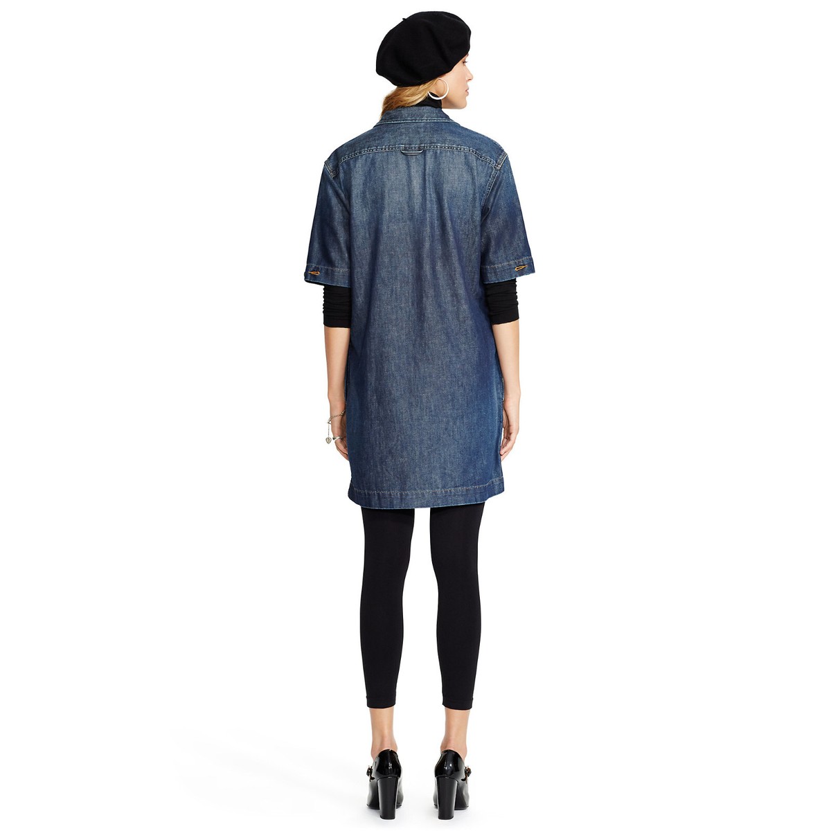 Women's Polo Ralph Lauren Hannah Wash Denim Tunic Shirt Dress New $198