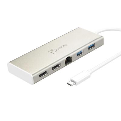 j5create JCD381-N Mini Dock - Ethernet Dual HDMI USB Type-C / USB 3.1 HUB / PD2.0 (