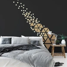 Large triangle gradient decals, Abstract wall decal, boho style, boho wall decal