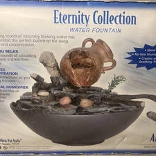 Alpine Indoor Water Fountain Vintage Eternity Collection “broken Pot Italy”