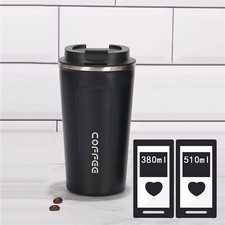 Insulated Coffee Mug Vacuum Travel Cup Thermal Stainless Steel Reusable Flask AU