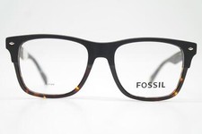 FOSSIL FOS 7031 Black Brown Silver Oval Eyeglass Frame New