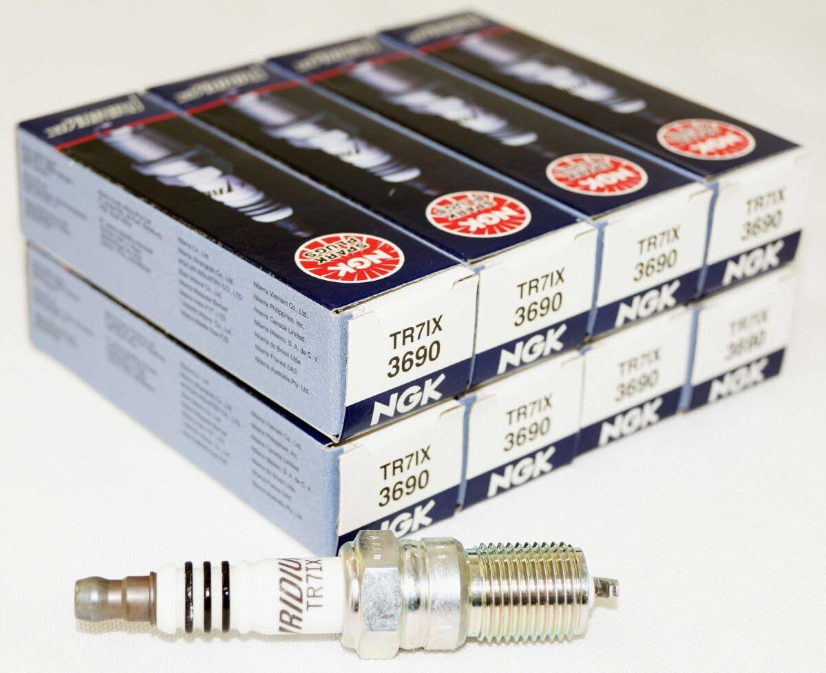 NGK Iridium IX Spark Plugs TR7IX 3690 - Premium Performance 8 Pack