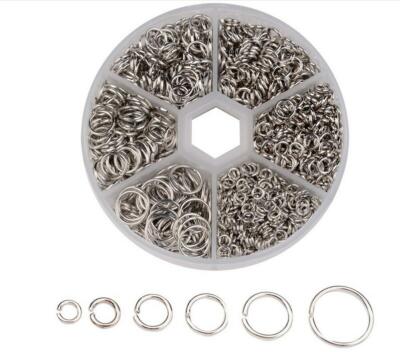 1400Pcs Mix Stainless Steel Open Jump Ring Strong Unsoldered Loop