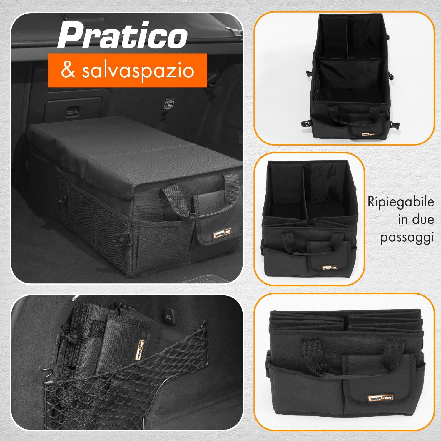 Organizer Bagagliaio Auto Grande | Borsa Porta-oggetti da Baule Universale | Org - Miniatura 7