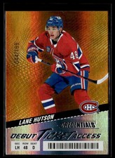 2024-25 Upper Deck Credentials Debut Ticket Access Orange Lane Hutson Rookie