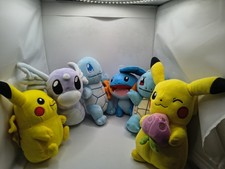 Pokemon Plush Lot Of 6 Pikachu Squirtle