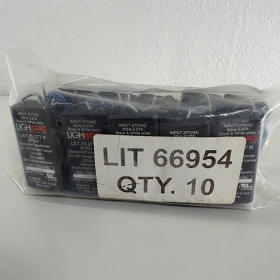 10 - Lightech LET 75 277 R 75W 277VAC To 12V Transformer Dimmable Halogen Lamps