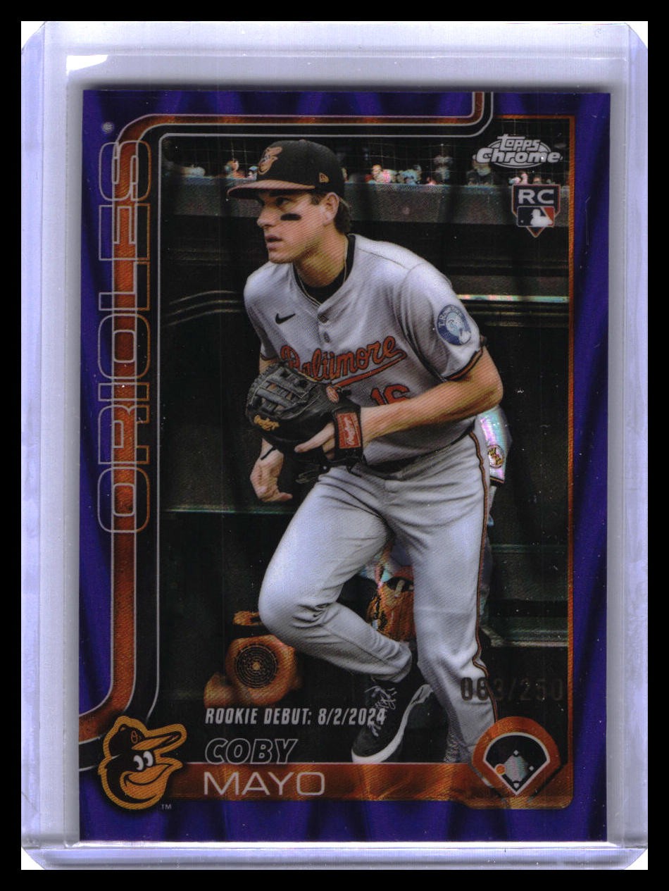 2025 Topps Chrome Update #USC94 Coby Mayo Purple RayWave Refractors #/250