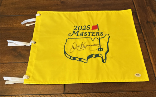 Rory McIlroy Signed 2025 Masters Flag - PSA CERTIFIED COA - GRAND SLAM - AMAZING